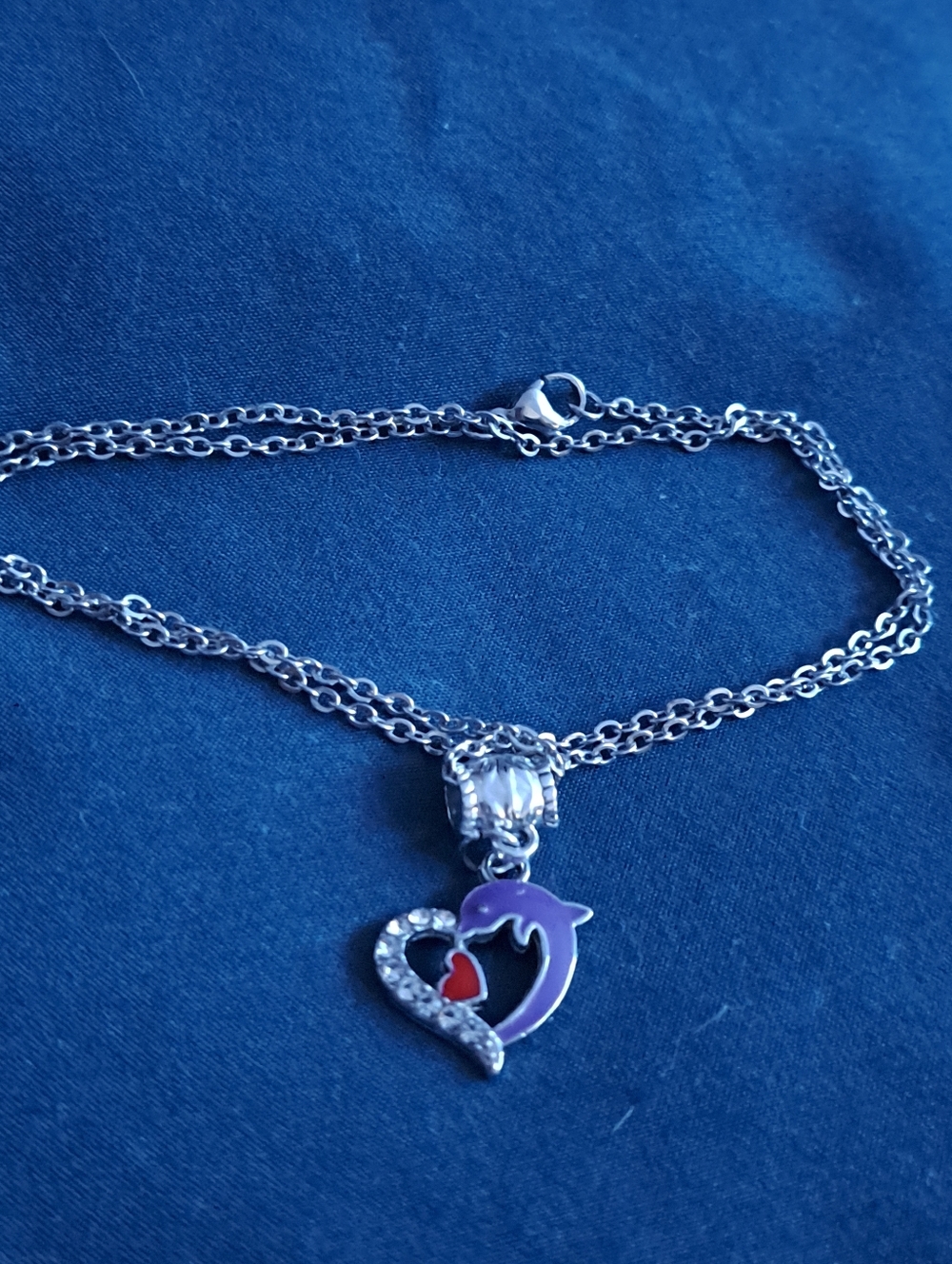 Dolphin Heart Necklace